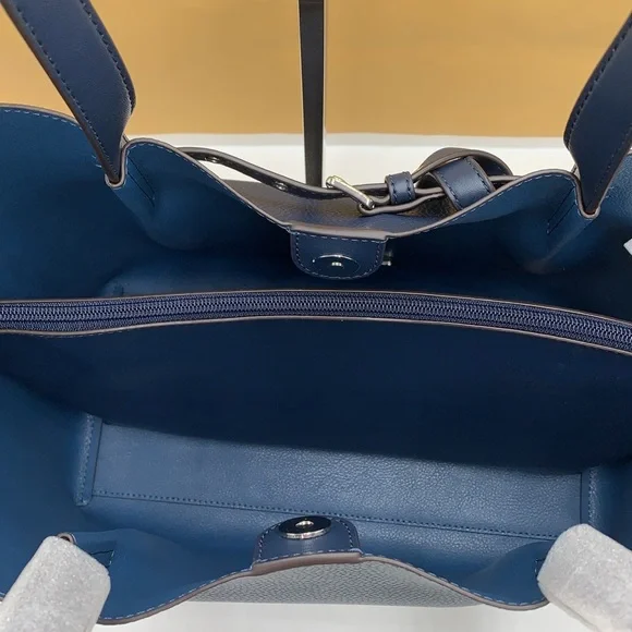 MICHAEL KORS OUTLETEmilia Large Pebbled Leather Tote BagCOLOR NAVYNWT